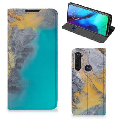 Motorola Moto G Pro | Standcase | Marble Blue Gold