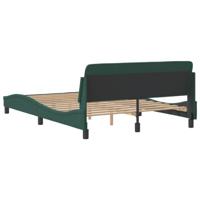 Bedframe zonder matras 140x200 cm fluweel donkergroen - thumbnail