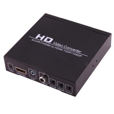 NEWKENG NK-8S SCART + HDMI naar HDMI-720P / 1080P HD Video Adapter Scaler convertordoos