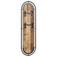 VidaXL Wandkapstokken 2 st met 4 haken massief ruw mangohout - thumbnail