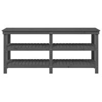 VidaXL Werkbank 181x50x80 cm massief grenenhout grijs - thumbnail