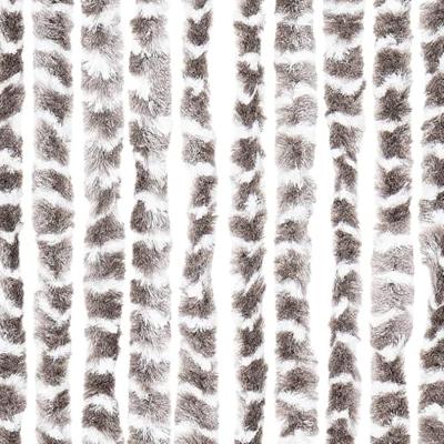 VidaXL Vliegengordijn 90x220 cm chenille taupe en wit