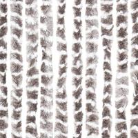 Vliegengordijn 90x220 cm chenille taupe en wit - thumbnail