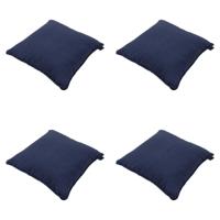 Sierkussen 60x60 cm Piping Panama Indigo (4 stuks) Madison - Madison - thumbnail