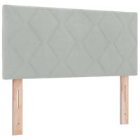 Boxspringbed met matras fluweel lichtgrijs Single - thumbnail