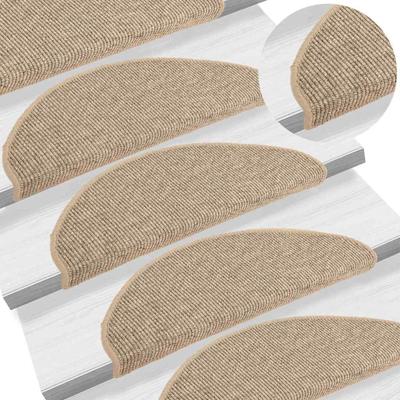 Trapmatten 15 st 65x21x4 cm Donkerbeige Halfrond Groot