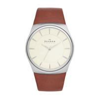 Horlogeband Skagen SKW6084 Leder Bruin 30mm - thumbnail