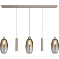 Masterlight Glazen hanglampOlive 3x Ø 18,5cm - 2x Run pendel - zand - 2431-36-130-5RT20218 - thumbnail