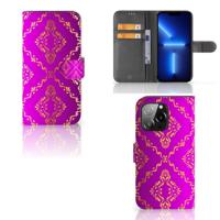 Wallet Case iPhone 13 Pro Barok Roze - thumbnail