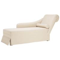 Chaise longue met bolster en rechterarmleuning linnen - thumbnail