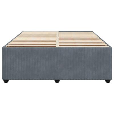 Bedframe zonder matras 140x190 cm fluweel donkergrijs