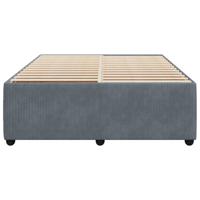 Bedframe zonder matras 140x190 cm fluweel donkergrijs - thumbnail