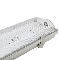 LED TL armatuur 120 cm dubbel - Geschikt voor T8 (G13) buizen - IP65 waterdicht - T8 Fitting G13 - RVS clips - thumbnail