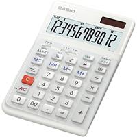 Casio JE-12E-WE Bureaurekenmachine Wit Aantal displayposities: 12 werkt op batterijen, werkt op zonne-energie (b x h x d) 111 x 178 x 24 mm - thumbnail