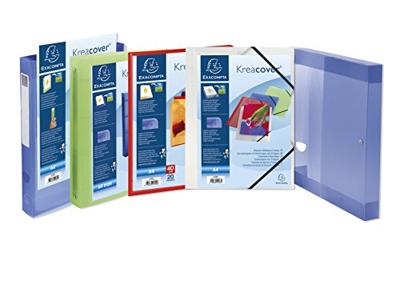 Exacompta Personaliseerbare ringmap Kreacover 2 ringen, 5 geassorteerde kleuren: turkoois, groen, roo...