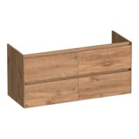 Brauer Inspire - Onderkast - 120 cm - met 4 Softclose Lades Greeploos en 2 Sifon Uitsparingen - Chateau - thumbnail