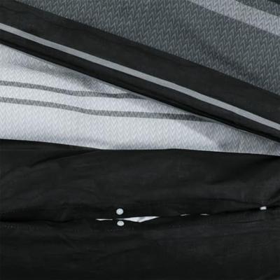 VidaXL Dekbedovertrekset 200x200 cm katoen zwart en wit