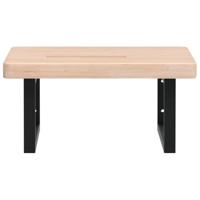 Badkamer wandschap staal en massief eikenhout - thumbnail