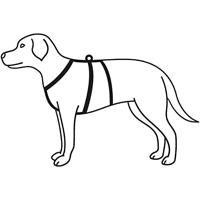 Geleideharnas voor hond Trixie Stay Zwart M/L - thumbnail