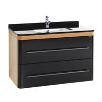 Onderkast Boss & Wessing Piano 101x85x53 cm Zwart Bruin Boss & Wessing - thumbnail