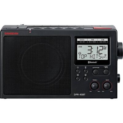 Sangean Radio DAB+, AM, FM DAB+, Bluetooth Zwart