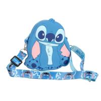 Disney Stitch Siliconen Schoudertas 13x14 cm Blauw - thumbnail