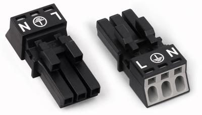 WAGO 890-203 Netstekker WINSTA MINI Bus, recht Totaal aantal polen: 2 + PE 16 A Zwart 1 stuk(s) WAGO 890-203 Netstekker WINSTA MINI Bus, recht Totaal aantal polen: 2 + PE 16 A Zwart 1 stuk(s)