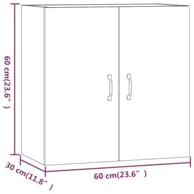 Hangkast 60x31x60 cm bewerkt hout sonoma eikenkleurig