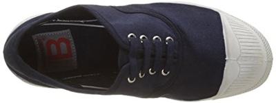 Katoenen tennisschoenen voor kinderen met vetersluiting BENSIMON® marineblauw