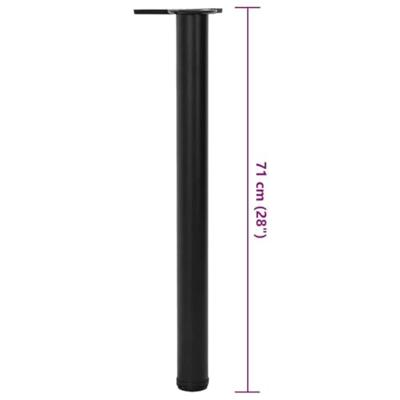 VidaXL Tafelpoten in hoogte verstelbaar zwart 710 mm 4 st VidaXL Tafelpoten in hoogte verstelbaar zwart 710 mm 4 st