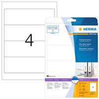 Herma Ordneretiketten 5095 61 x 192 mm Papier Wit Permanent hechtend 100 stuk(s) - thumbnail