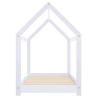Kinderbedframe massief grenenhout wit 80x160 cm - thumbnail