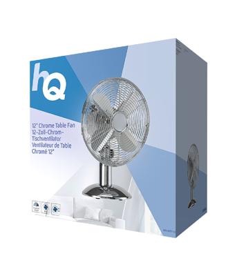 HQ KN-MTF12 Tafelventilator 30cm 35W Chroom Zilver
