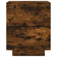 Nachtkastjes met LED 2 st bewerkt hout gerookt eikenkleurig - thumbnail
