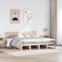 Bedframe zonder matras massief grenenhout 200x200 cm - thumbnail