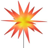 VidaXL Kerstlamp met grondpin en led inklapbaar 57 cm rood - thumbnail