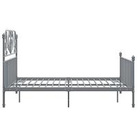 Bedframe metaal grijs 160x200 cm - thumbnail