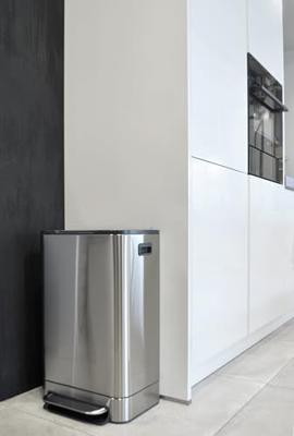Pedaalemmer desq 40 liter rvs zilver