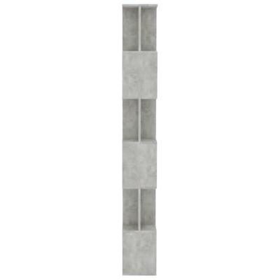 Boekenkast / kamerscherm 80x24x192 cm bewerkt hout betongrijs