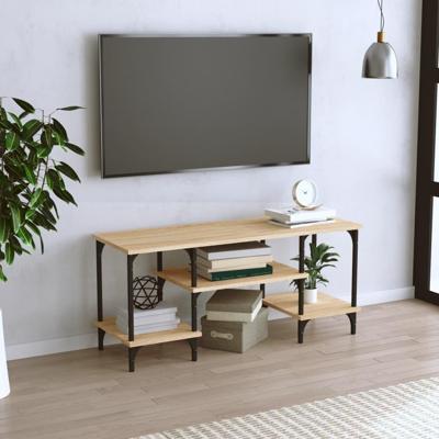 Tv-meubel 102x35x45,5 cm bewerkt hout sonoma eikenkleurig Tv-meubel 102x35x45,5 cm bewerkt hout sonoma eikenkleurig