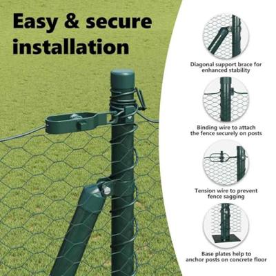 VidaXL Afrasteringspaal groen 10 x 1,6 m (25 mm gaas) staal en pvc VidaXL Afrasteringspaal groen 10 x 1,6 m (25 mm gaas) staal en pvc