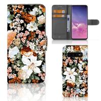 Hoesje voor Samsung Galaxy S10 Dark Flowers - thumbnail