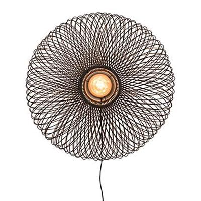 GOOD&MOJO Wandlamp 'Cango' Bamboe, 60cm, kleur Zwart