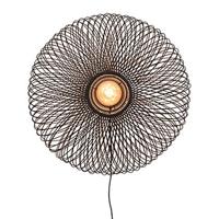 GOOD&MOJO Wandlamp 'Cango' Bamboe, 60cm, kleur Zwart - thumbnail