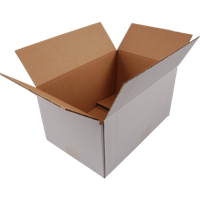 Amerikaanse vouwdoos | golfkarton | 302x215x150mm | enkele golf | wit | 25 stuks - thumbnail