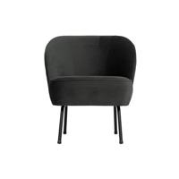 WOOOD Fauteuil 'Vogue' Velvet, kleur Zwart - thumbnail