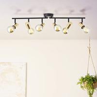 Brilliant Zwart met gouden plafondlampKerry 6-lichts - 99716/72 - thumbnail