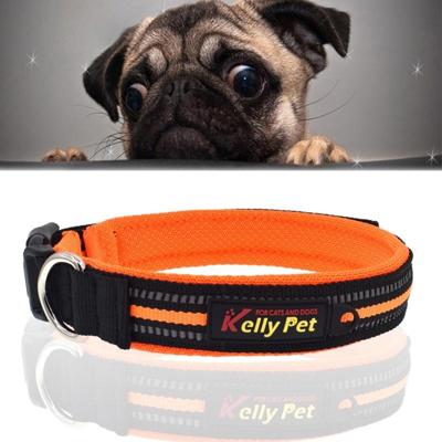 Honden Polyester reflecterende ademend huisdieren kraag tractie Lead riem maat: S 2.0 * 35 * 40 cm (oranje)