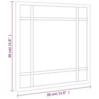 VidaXL Wandspiegel vierkant 30x30 cm ijzer zwart - thumbnail