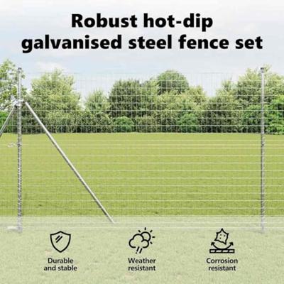 VidaXL Hek met paal zilver 1,6 x 10 m staal en pvc